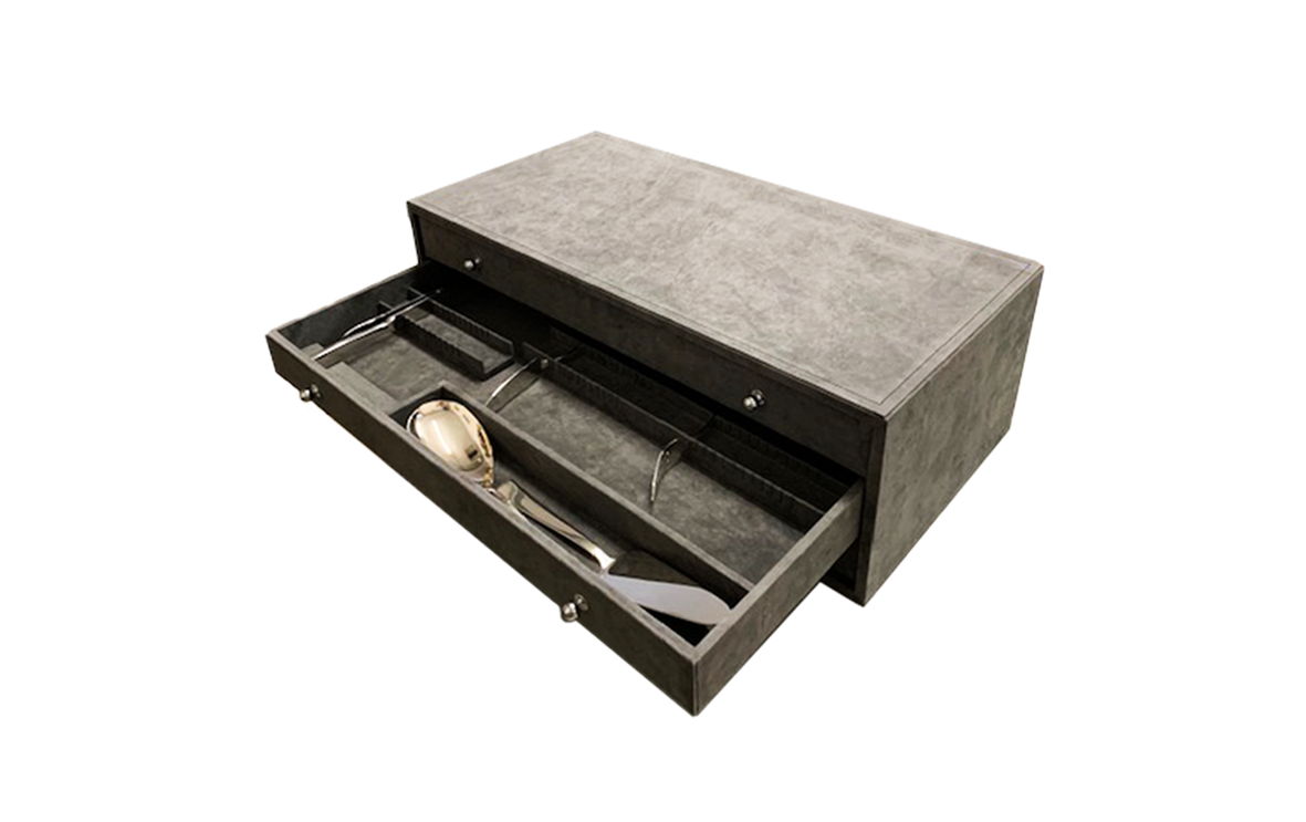 cassettiera per posateria argento su misura made in italy